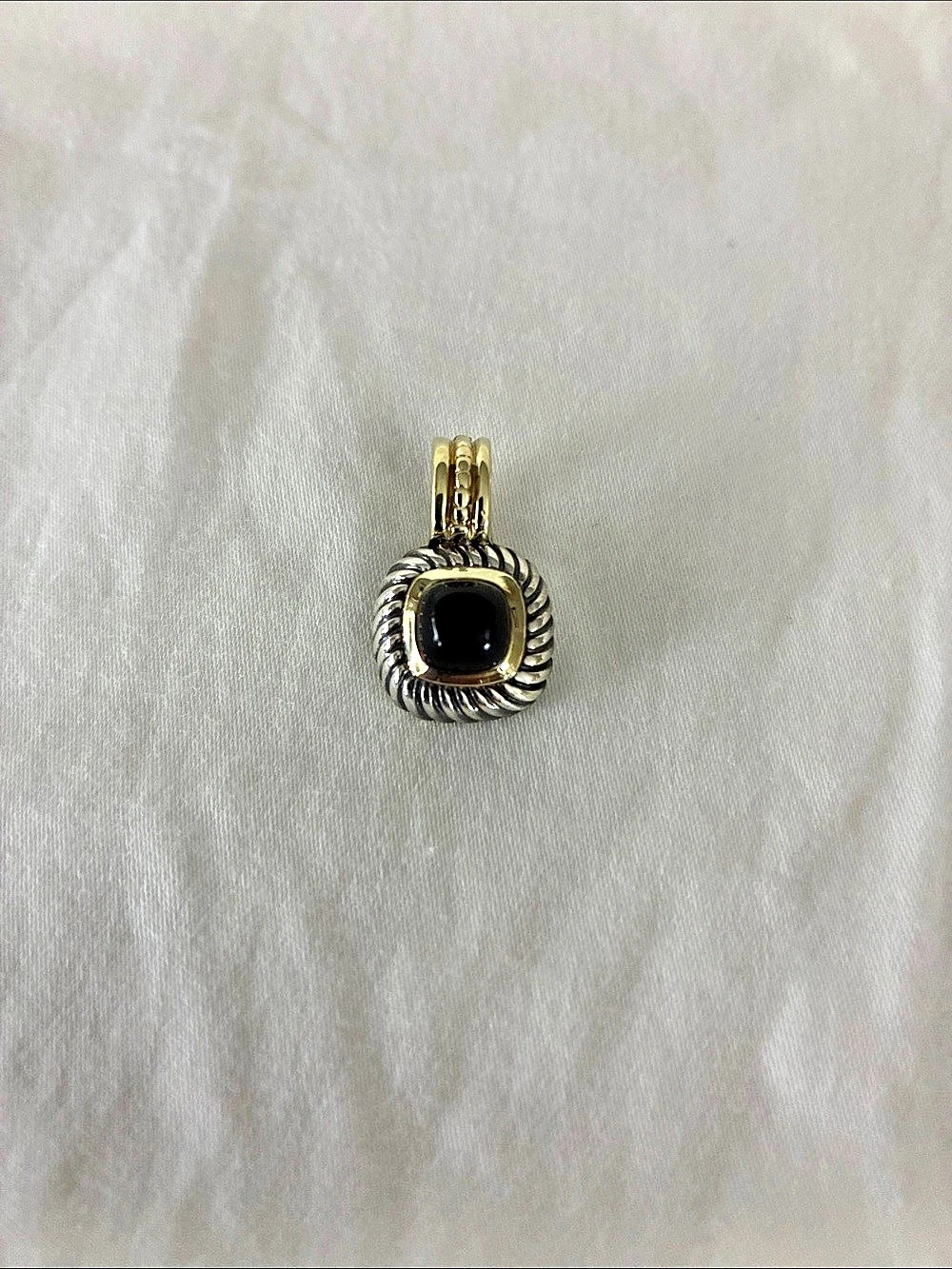 David Yurman Albion Black Onyx Enhancer Pendant Necklace